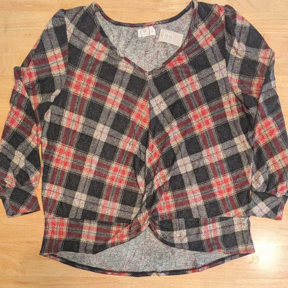 Maurices - Women's Plus Size Top - Flanel Pattern - Size 2X